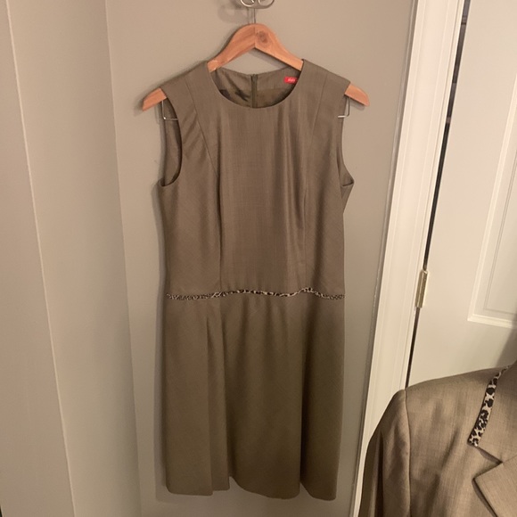 Alain Manoukian 2 Piece Suit Set (Dress & Blazer) with Leopard accent - Picture 2 of 12